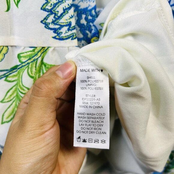 ARULA by Alter State Women's Blue Floral Tiered Midi Dress Size C Plus Size 3X - Picture 5 of 16